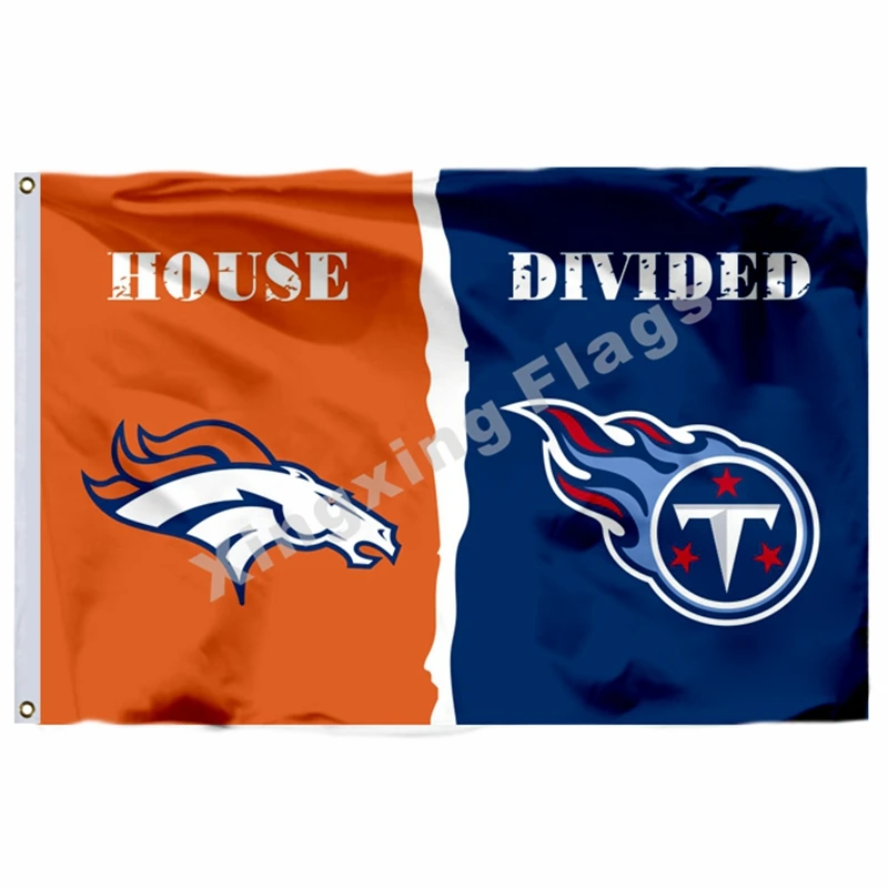 Denver Broncos Dallas Cowboys дом разделенный флаг 3ft X 5ft полиэстер баннер Размер № 4 90X150 см пользовательский флаг - Цвет: Z17