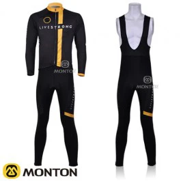 Livestrong, с длинным рукавом, для велоспорта, Джерси, комбинезон, одежда для велоспорта, для гонок, Майо, Ciclismo, Мужские дышащие комплекты одежды для велоспорта - Цвет: Черный