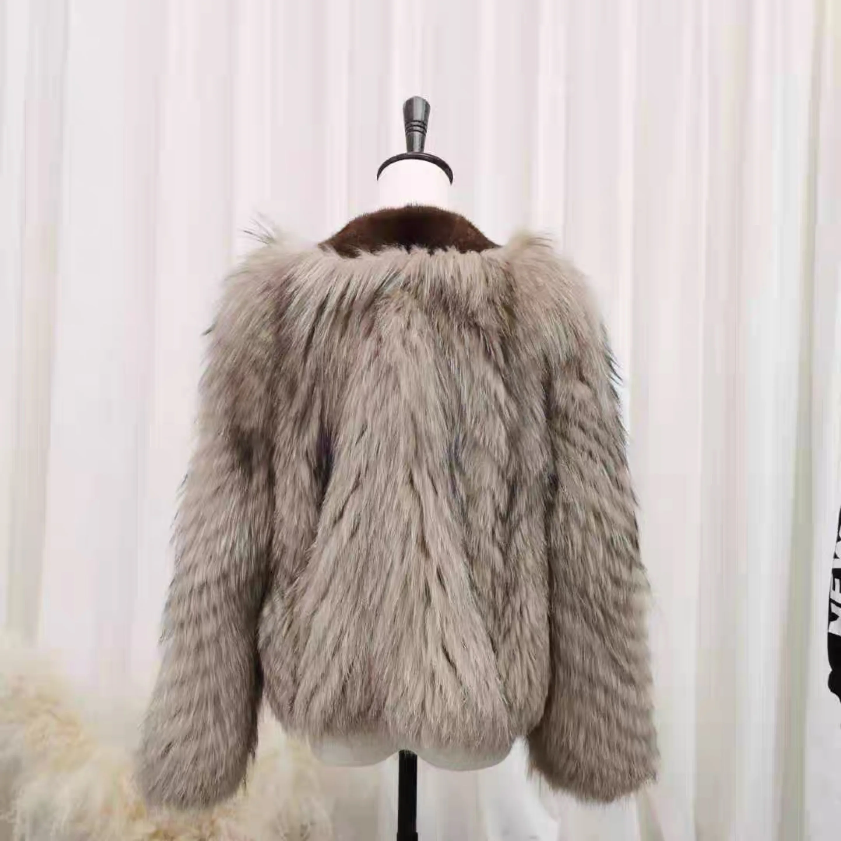 Real fur coat women winter new fashion real mink fur real Raccoon dog fur short style female coat