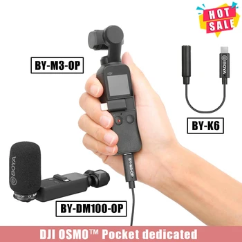 

BOYA BY-M3-OP/BY-DM100-OP Lavalier Microphone BY-K6 for DJI OSMO POCKET Stabilizer Gimbal USB Type-C Vlog Video Recording Mic