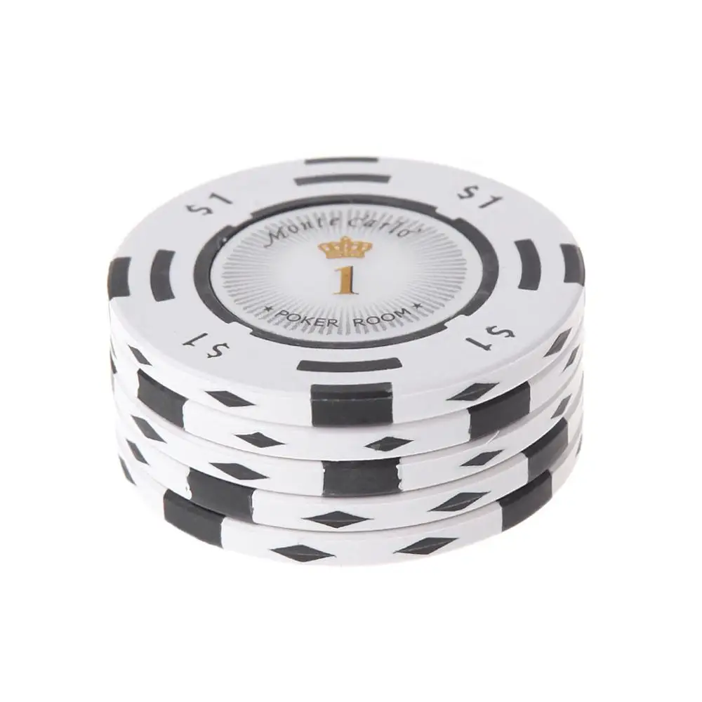 1 5pcs Poker Chips Clay Casino Coins Texas Hold'em Dollar Coin Baccarat Pokerstars J6PF - Цвет: 1