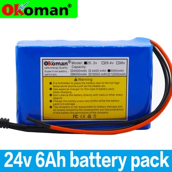 

6s2p 24V 6Ah 18650 Battery Lithium Battery 25.2v 6000mAh Electric Bicycle Moped /Electric/Li ion Battery Pack with BMS