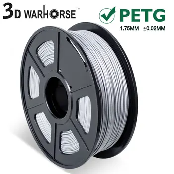 

PETG Silver 3D Printer Filament 1kg for 3D Printer Printing Pen 1.75mm Plastic Filaments Consumables Material Roll Free Shipping