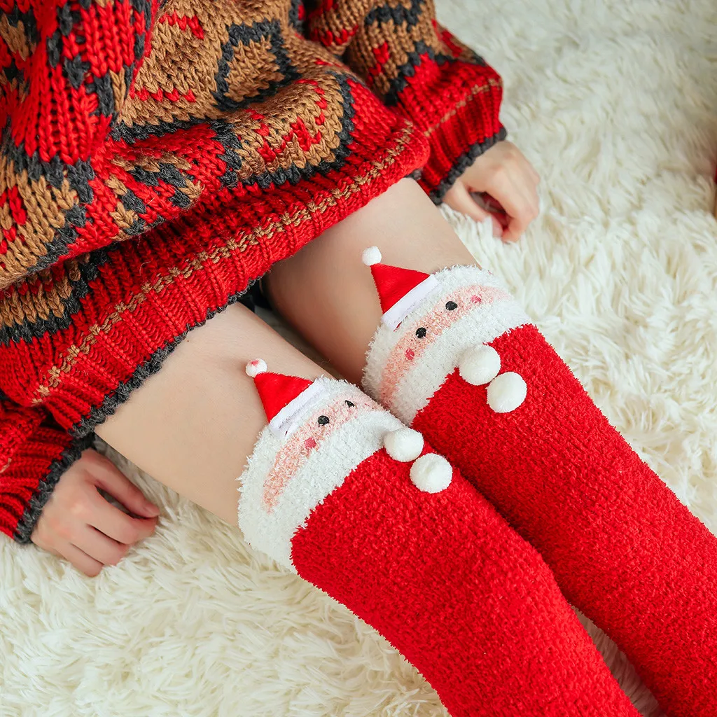 Рождественские носки с принтом женские гольфы с принтом Хлопковые женские носки женские теплые носки забавный мультяшный Повседневный Sept