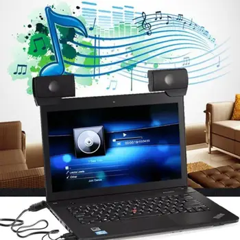 

Portable Clip-On USB Powered Stereo Speaker Soundbar For Notebook Laptop PC Desktop Tablet