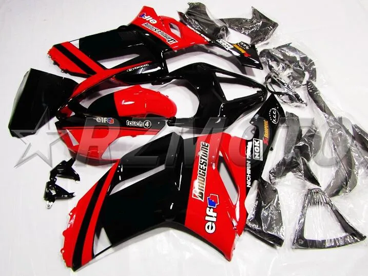 Качество OEM Новое ABS Обтекатели комплект подходит для kawasaki Ninja ZX6R 636 2007 2008 07 08 6R bodyкузов на заказ красный черный