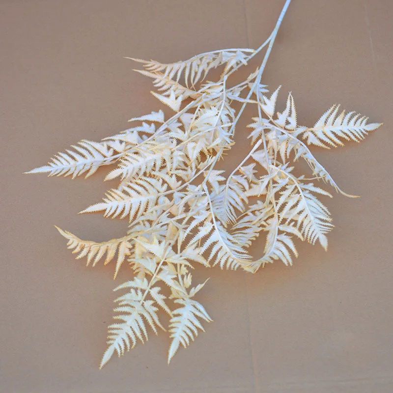 JAROWN Champagne Wedding DIY Flower Material Artificial Plant Leaves Maple Leaf Eucalyptus Fern Grass Home Decoration (5)