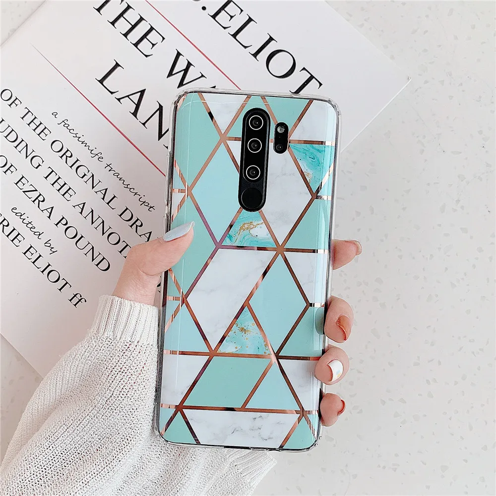 Мраморный чехол для Xiaomi Redmi Note 8 7 6 5 Pro, мягкий геометрический силиконовый чехол для телефона Xiomi Redmi Note 8 7 6 5 Global Funda - Цвет: PJ  2