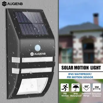 

AUGIENB 33W Solar Lamps Outdoor Lighting Garden Security Solar Wall Light 5m PIR Motion Sensor IPX4 Waterproof