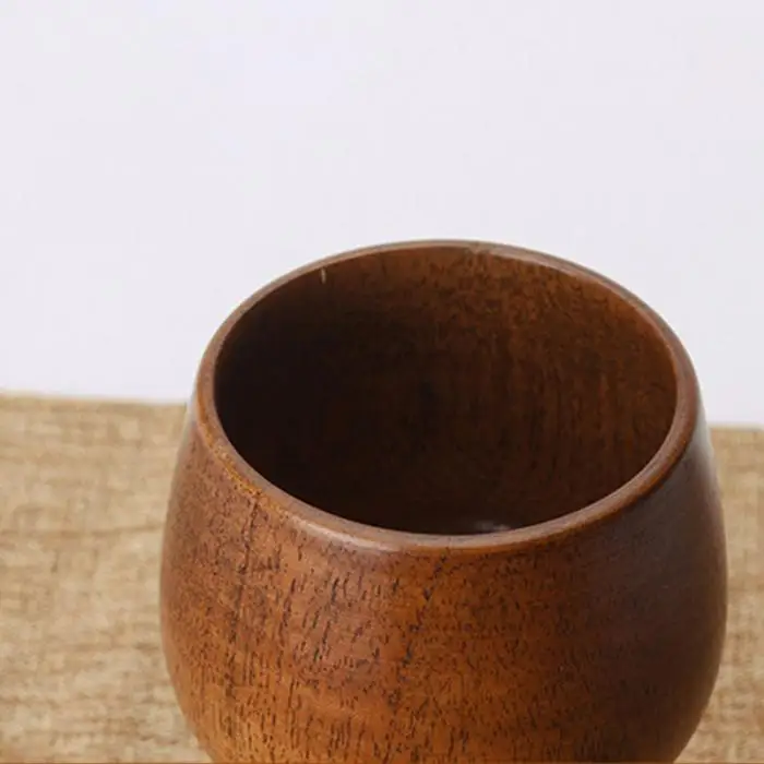 Ручной работы натуральный ель чашки окружающей среды Классический Бокал для вина круглый красное вино твердой древесины Кубок BS
