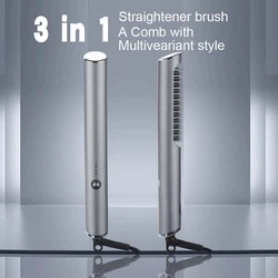New type lazy multifunctional styling comb, one comb is smooth, intelligent temperature adjustment, anti-scalding,