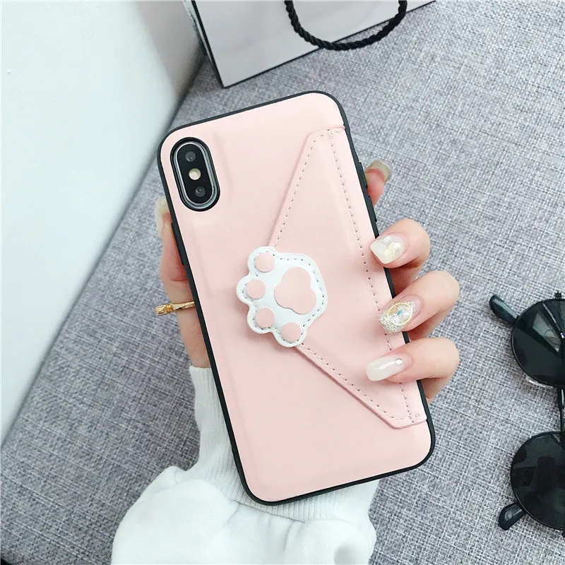 Модный ремешок через плечо кошелек чехол для телефона для iPhone 11 XS MAX XR X 7 8 6 6S Plus кожаный Слот для карт с плечевым ремнем - Цвет: only case
