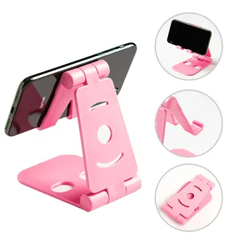 

Double-Folding Mobile Phone Holder ABS Tablet Mount Creative Desktop Phone Holder Universal Stand for iphone Ipad Phone Stand