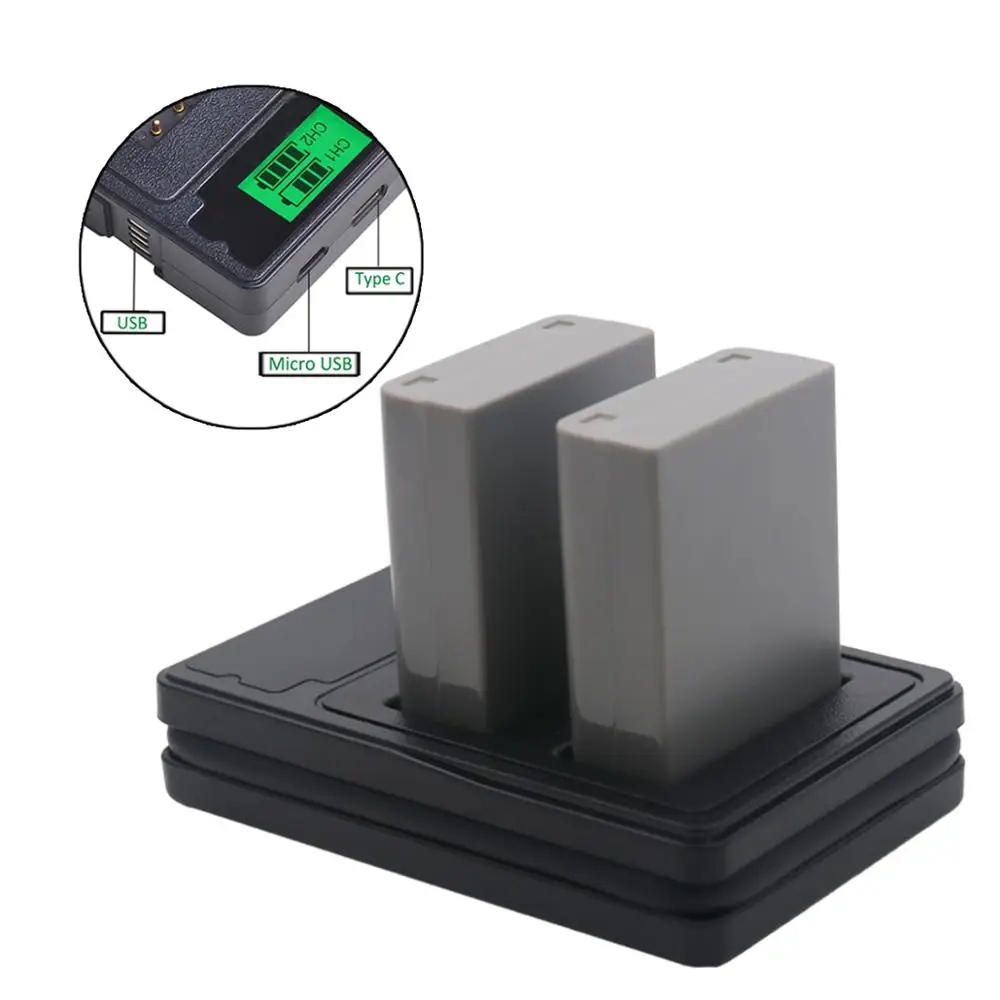3X BLN1 BLN-1 PSBLN1 PS-BLN1 литийионный Аккумулятор для Батарея+ LCD Dual Charger с TYPE-C порт для цифровой камеры Olympus E-M5 OM-D E-M1 E-P5 Камера