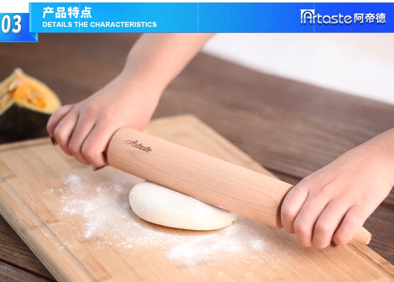 Embossed Rolling Pin for Dough Long Baking Cookies Noodle Biscuit Fondant Wood Roller for Pattern Dough Bestselling GG50gm