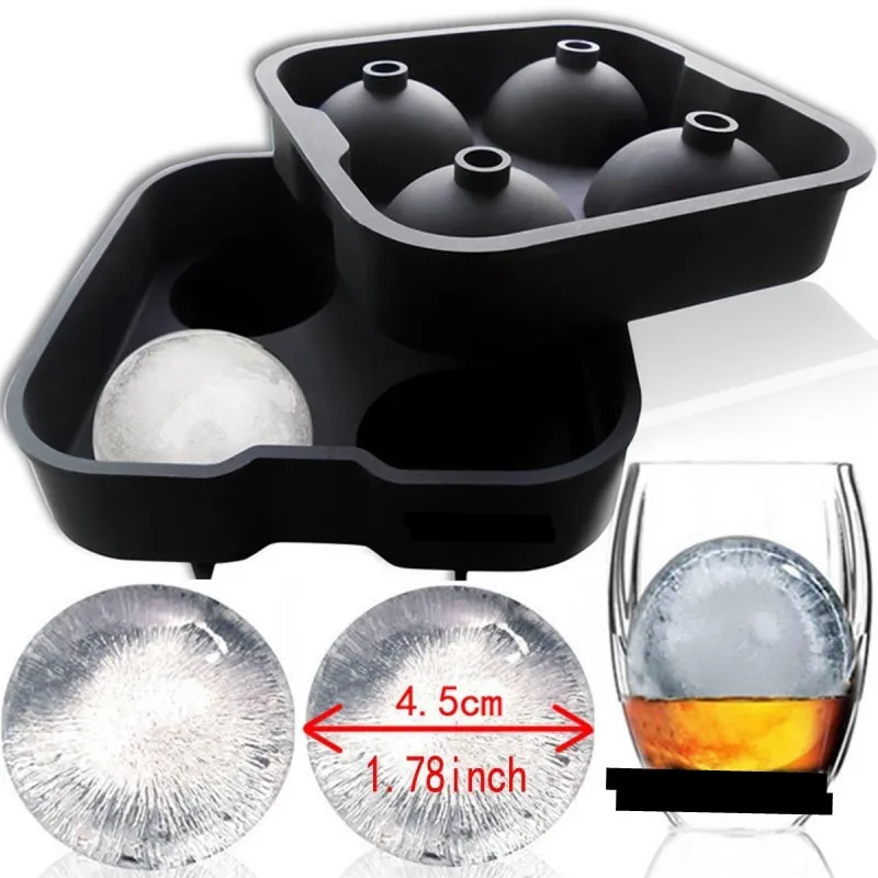 Ледяные шары посуда формы гаджеты 4 ячейки виски Коктейльные Премиум круглые бар