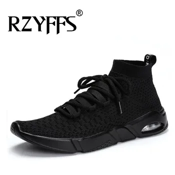 

Men Lightweight Flying Sport Sneaker Free Run Stability sock shoes New High Top Running Shoes Sneakers HB-32Z