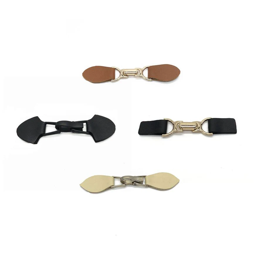 

5pcs New Decorative Buttons Metal PU Leather Band Toggle Buckle for Sewing Overcoat Scarf Accessory