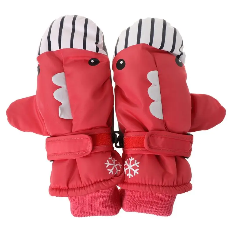 Детские Лыжные варежки водонепроницаемые бархатные толстые теплые Мультяшные перчатки для студентов Y98F