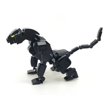 

291Pcs Moc Simulated Animal Model Assembly Panther Small Particle Building Blocks Educational Toy Set For Children Toys - Black