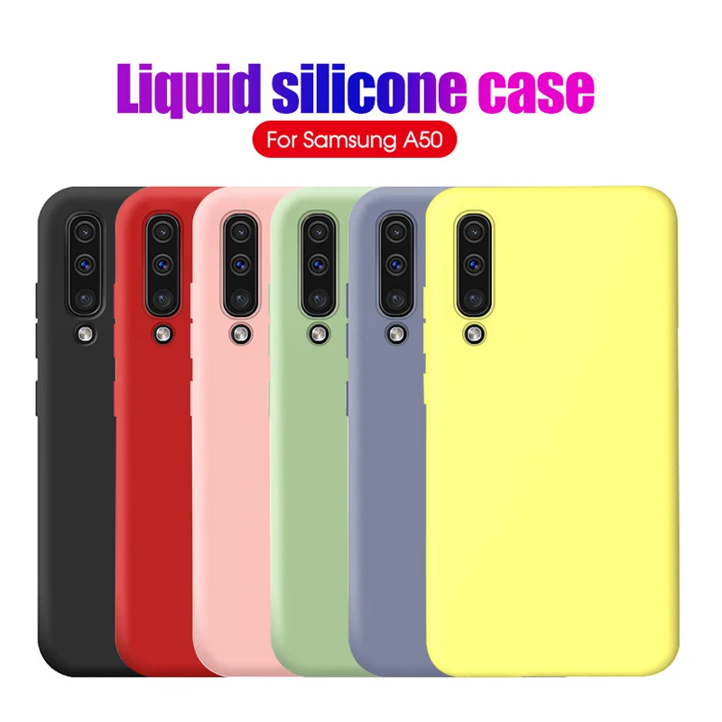 Жидкий силиконовый чехол для Samsung Galaxy A50 A70 A40 A80 S7 Edge S10 S9 S8 Note 9 8 10 Plus M20 M30 S10E A20 A30