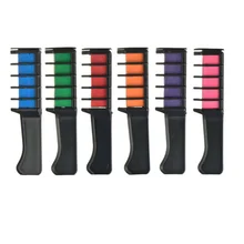 Временные профессиональные мини мелки для волос 6 цветов для волос многоцветная краска для волос Расческа для ухода за волосами Инструменты для укладки