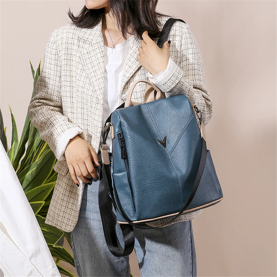 Элегантные женские рюкзаки с защитой от кражи Mochila Feminina, повседневные школьные сумки через плечо для женщин, водонепроницаемый рюкзак для путешествий