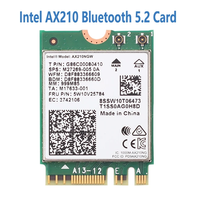 Wifi 6e Intel Ax210 M.2 Wireless Wifi Card 3000mbps Bluetooth 5.2 802.11ax  2.4g 5g 6g Ax210ngw Than Wi-fi 6 Ax200 Adapter - Network Cards - AliExpress