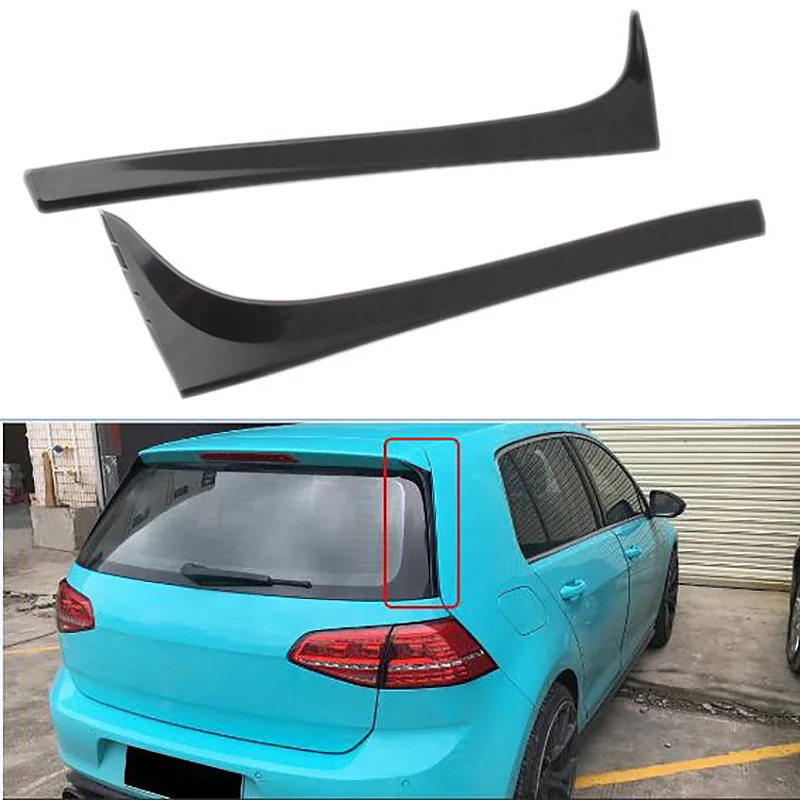 Черный Задний боковой спойлер на окно для GOLF 7 MK7 GTD R 2014-2018 автомобильный Стайлинг
