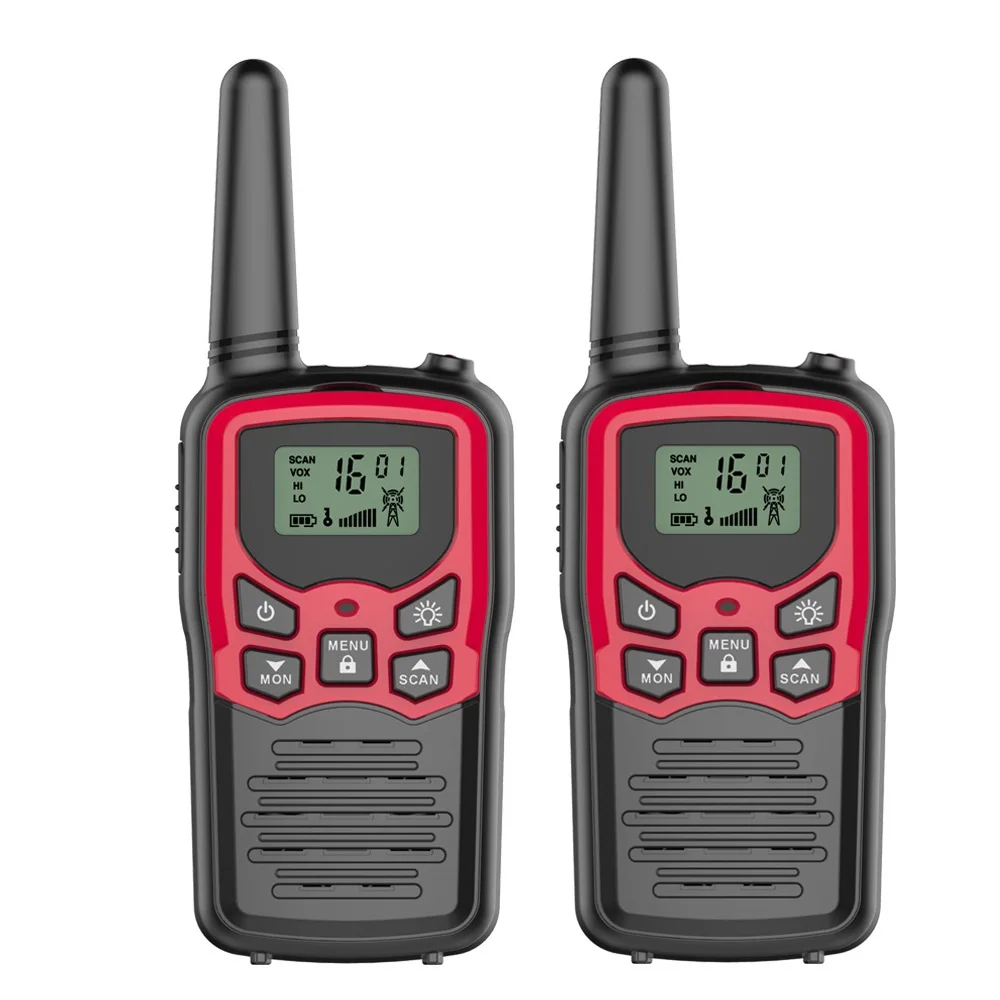 Красный Мини Портативная рация радио для кемпинга на открытом воздухе 22CH UHF 446,9375 MHz до 8KM портативное переговорное устройство - Цвет: Красный