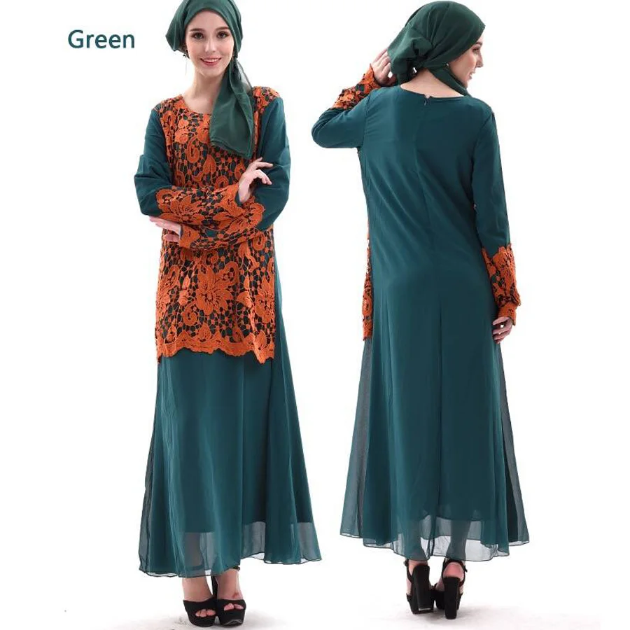 Новое мусульманское платье исламское винтажное abaya женское тяжелое вышитое с длинным рукавом Дубай, Турция Lnstant Arab халаты Женская одежда - Цвет: TEQ005-4