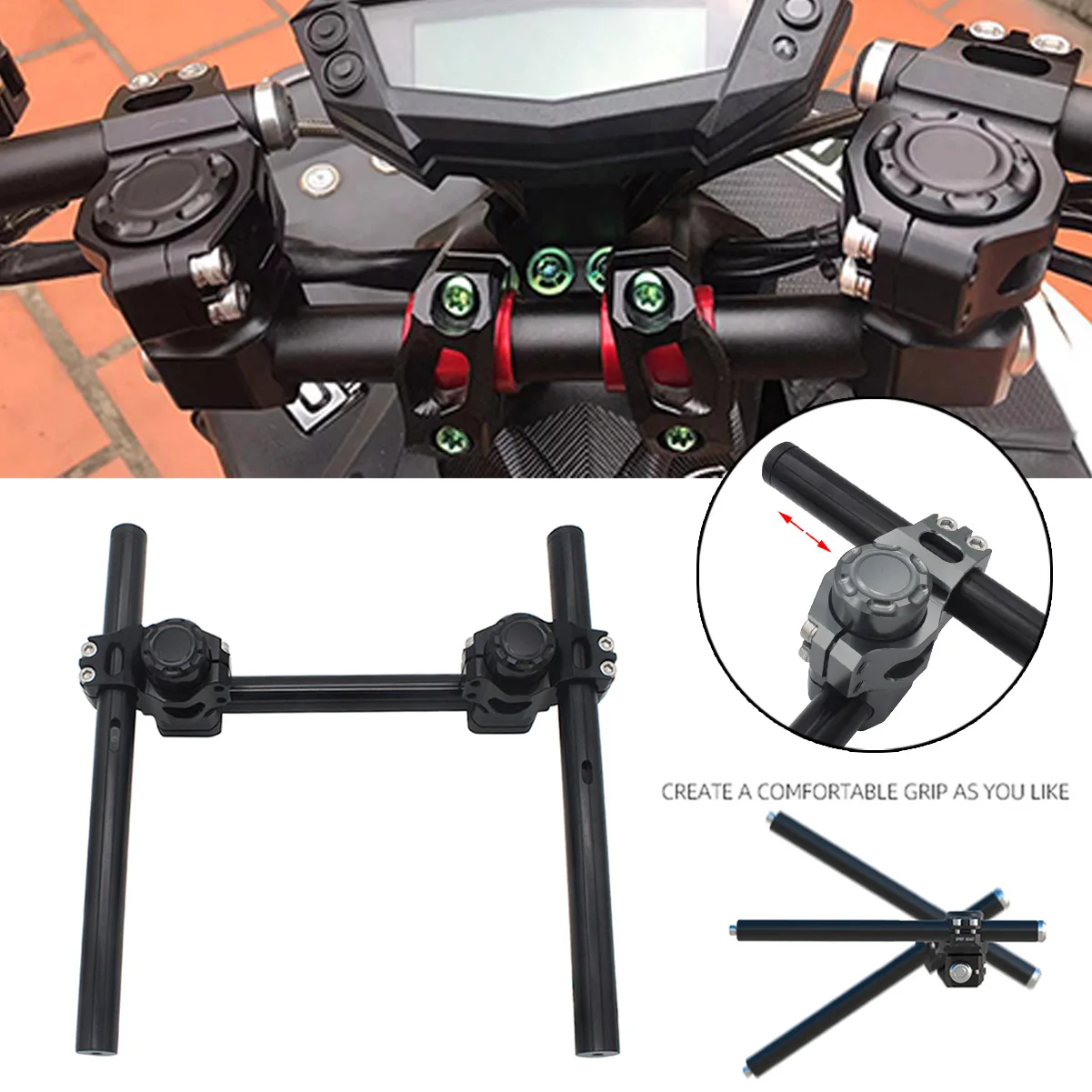 SEMSPEED MT-09 FZ-09 руль комплект зажим на Ons адаптер пластина для Yamaha MT09 FZ09 MT 09 FZ 2013-2020 22 мм