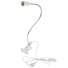  E27 Flexiable Light Holder Socket Simple Switch Design Clip Lamp with Touch Control EU Plug 