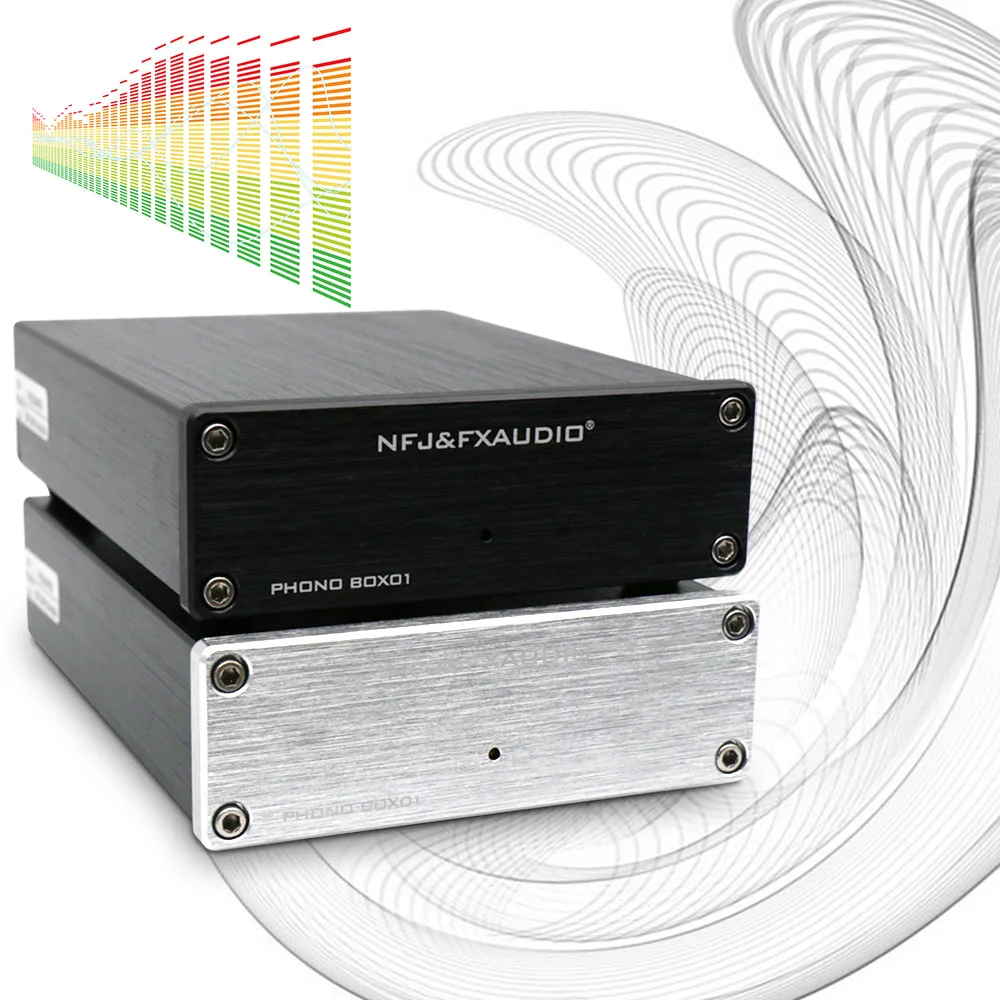 FX-Audio BOX01 Vinyl Record Player Preamplifier Mini MM Phono Preamp Amplifier HiFi Sound Music For Home Theater DIY | Электроника