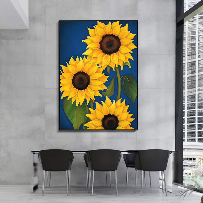 Klasik Bunga Matahari Dinding Seni Lukisan Cat Minyak Bunga Kanvas Lukisan Poster Cetakan Pop Art Gambar Untuk Ruang Tamu Dekorasi Rumah Painting Calligraphy Aliexpress