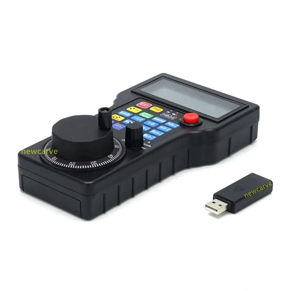 HB04 CNC Mach3 4 Axis MPG Wireless Handwheel Mach3 Pendant Pulse 50PPR Optical Encoder Generator For CNC Router NEWCARVE