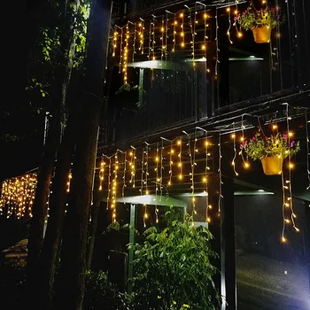 

Christmas LED Icicle String Lights outdoor fairy lights garland for Wedding Party Holiday lighting garden street home decoration