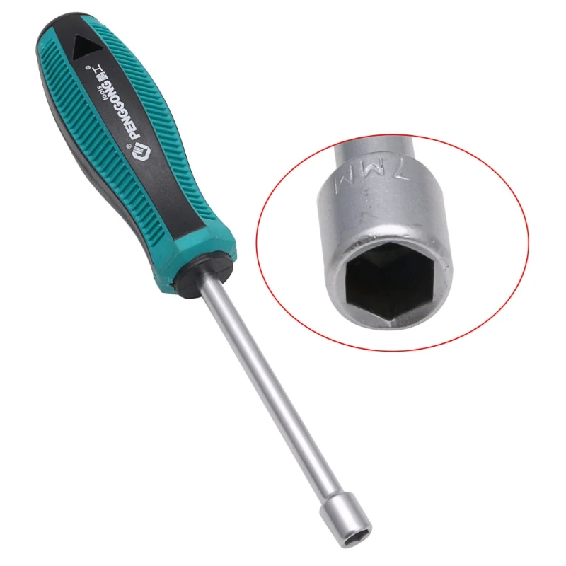 

Metal Socket Driver Wrench Screwdriver Hex Nut Key Nutdriver Hand Tool 4mm L4MF