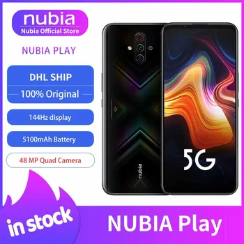 Перейти на Алиэкспресс и купить Оригинальный Nubia Play 5G мобильный телефон 6,65 ''AMOLED 144 Гц экран Snapdragon 76 5G двухдиапазонный 30 Вт PD быстрое зарядное устройство 48MP Quad камеры