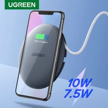 Ugreen Беспроводное зарядное устройство 10 Вт 7,5 Вт Qi Беспроводная зарядка для xiaomi mi 9 iPhone X XS 8 XR samsung S9 S8 Быстрое беспроводное зарядное устройство для телефона