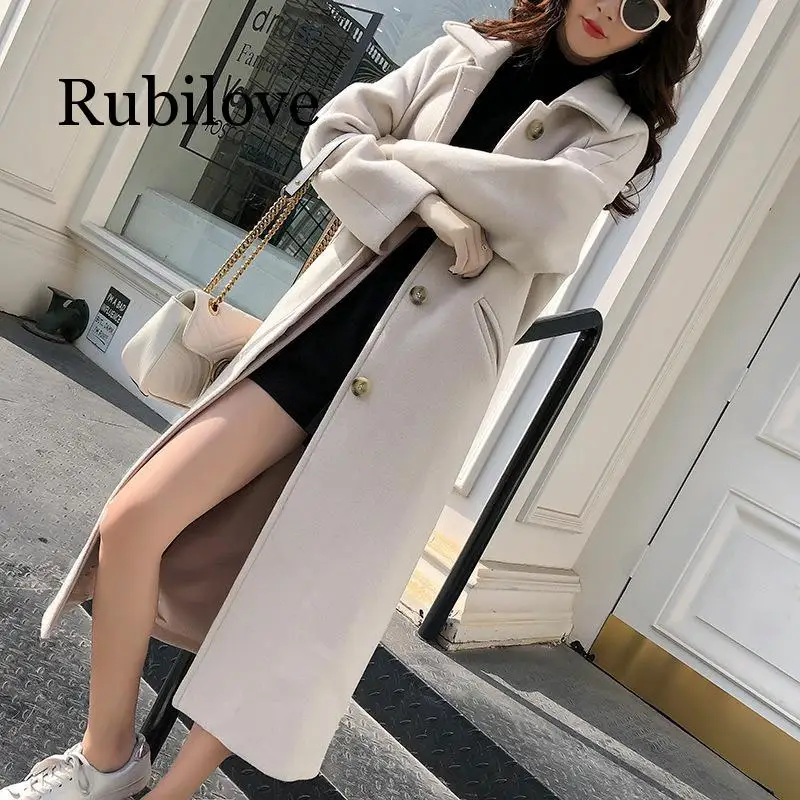 

Rubilove Fashion Winter Trench Coat For Women Long Coat Women Plus Size lingerie manteau femme hiver 2019