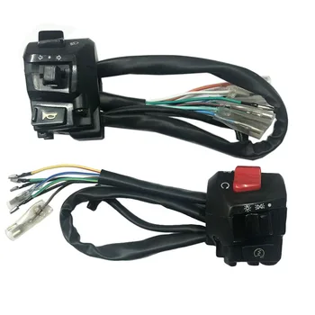 

Motorcycle 7/8" Handlebar Control Switch Horn Turn Signal Headlight Electric Start Switch Connector Push Button For CG125 EN125