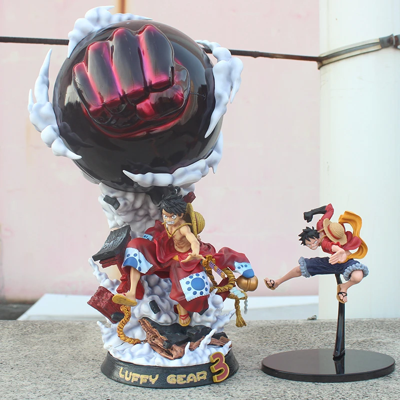 42cm One Piece Gk Statue Luffy Kimono Ver Full Length Gear Third Pvc Action Figure Toys Action Figures Aliexpress