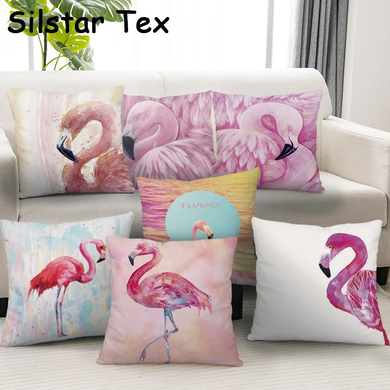 Silstar Tex розовая Подушка &quotфламинго&quot Чехлы 45x45 уникальный набор подушек для дома