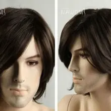 Модный мужской коричневый парик мужской парик