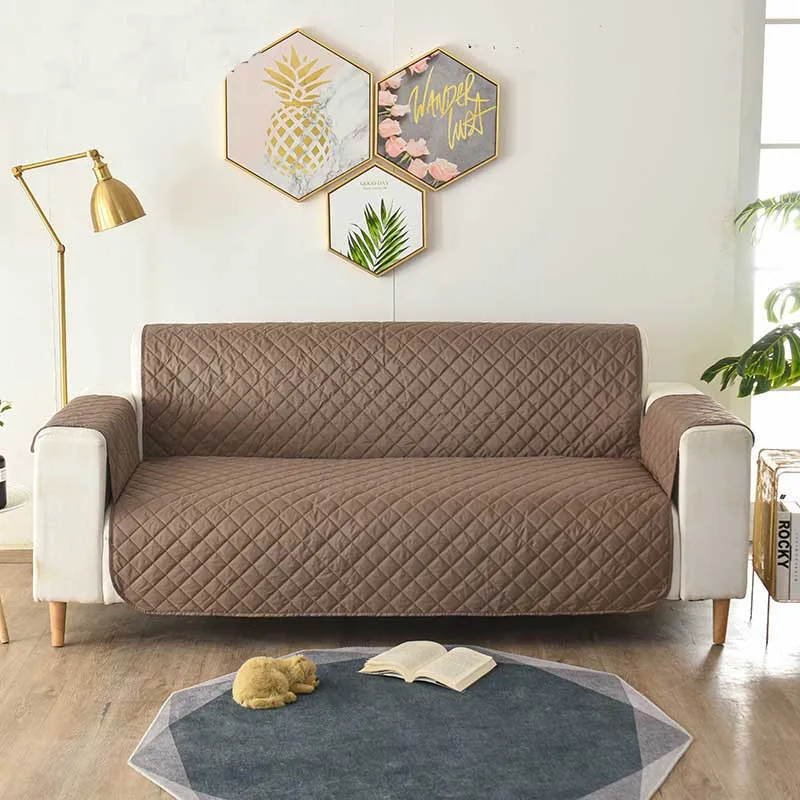 coffee Водонепроницаемый диван Settee Slipcover Реверсивный мебельный защитный чехол коврик для домашнего животного кошки кресло шезлонг матрас для собак - Цвет: coffee