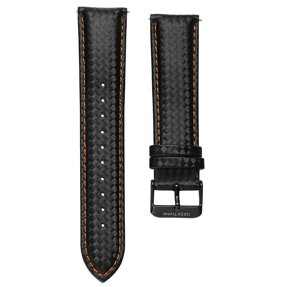 Ремешок для часов из углеродного волокна для samsung gear S3 S2 Classic Galaxy Active Watch Band 20 мм 22 мм быстросъемный ремешок - Цвет ремешка: Оранжевый
