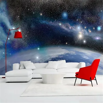 

milofi factory custom wallpaper mural 3D fantasy universe blue starry sky TV background wallpaper mural