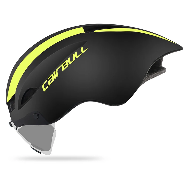 Black-Green Cairbull велосипедный шлем пневматический TT дорожный горный гоночный для верховой езды для мужчин в формованной безопасности MTB велосипедный шлем объектив очки 56-61 см - Цвет: Black-Green