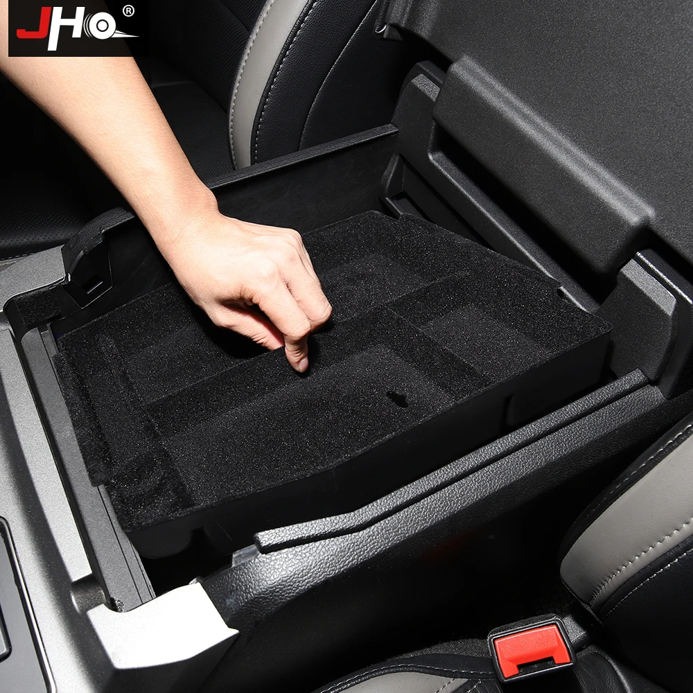 

JHO Front Center Armrest Box Storage Tray Car Organizer Container For Ford F150 2015-2020 2019 2018 2017 2016 Raptor Accessories